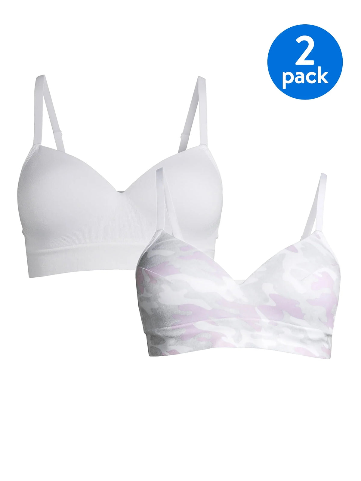 Seamless Comfy Bra, 2-Pack E867667