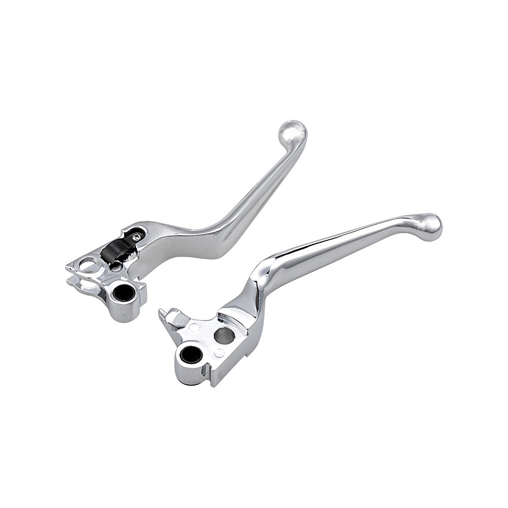1" Chrome Handlebar Switches Control Horn On/Off Kit Brake Clutch Hand Levers Black CNC Hand Grips D797