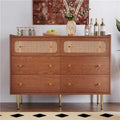 6 Drawer Rattan Dresser M239