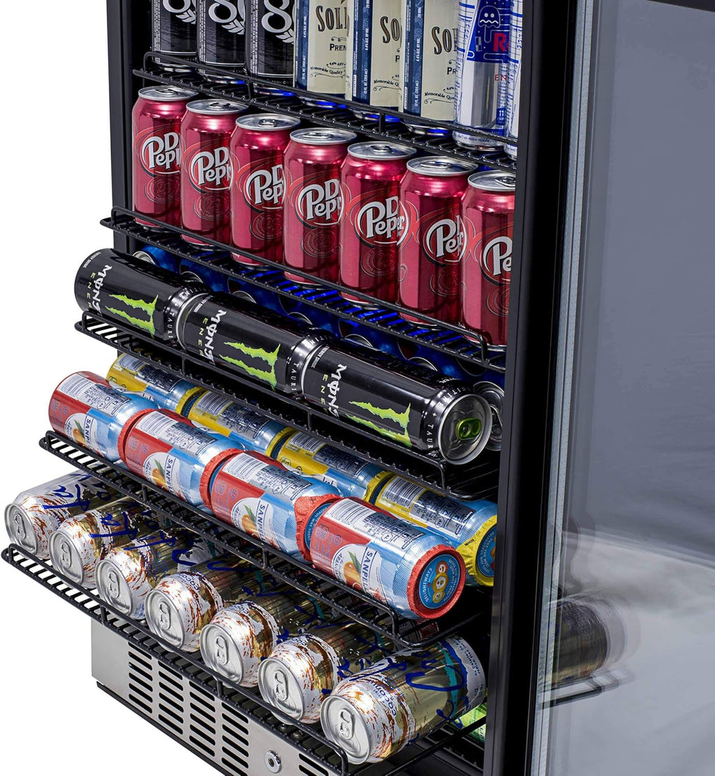 Large 177 Can Beverage Refrigerator Cooler Stainless Steel N546344