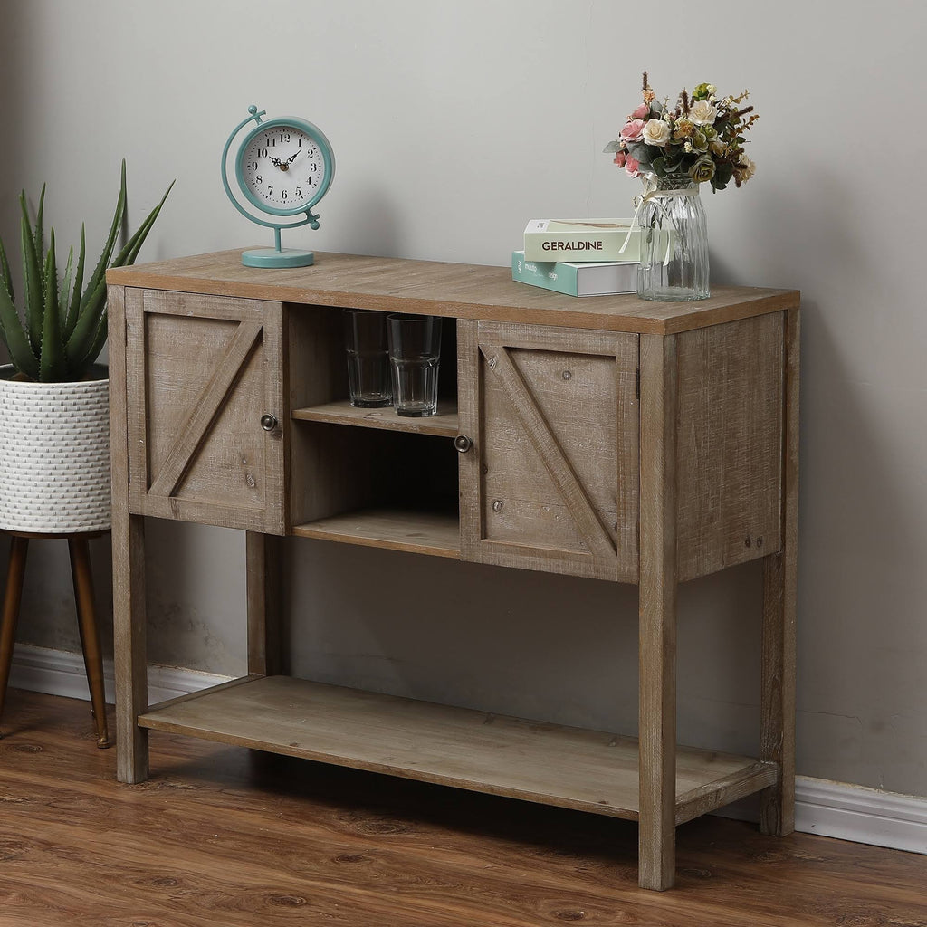 Wood Farmhouse Buffet Storage Cabinet W462