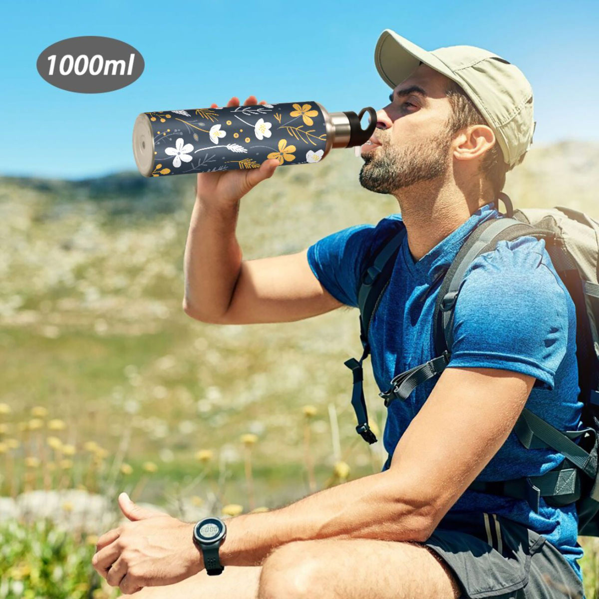 Stainless Steel Insulated Water Bottle with Straw Lid R579