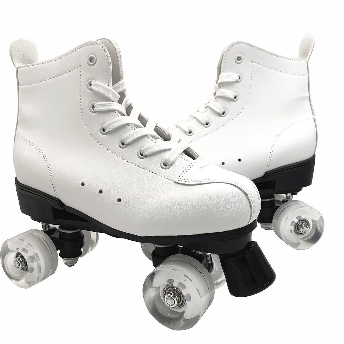 Retro White Quad Roller Skates (Size 10) L36301