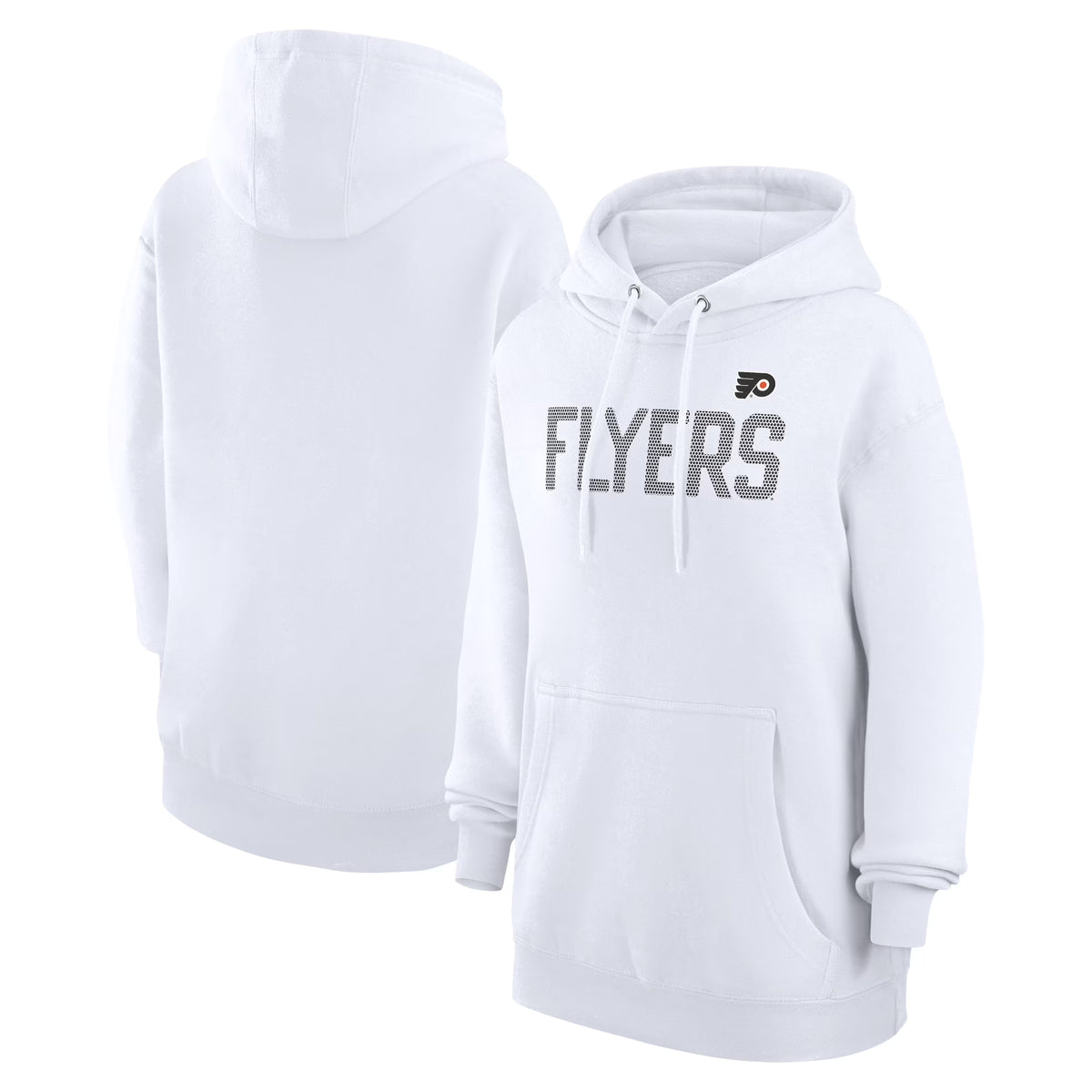 White Philadelphia Flyers Dot Print Pullover Hoodie N4051