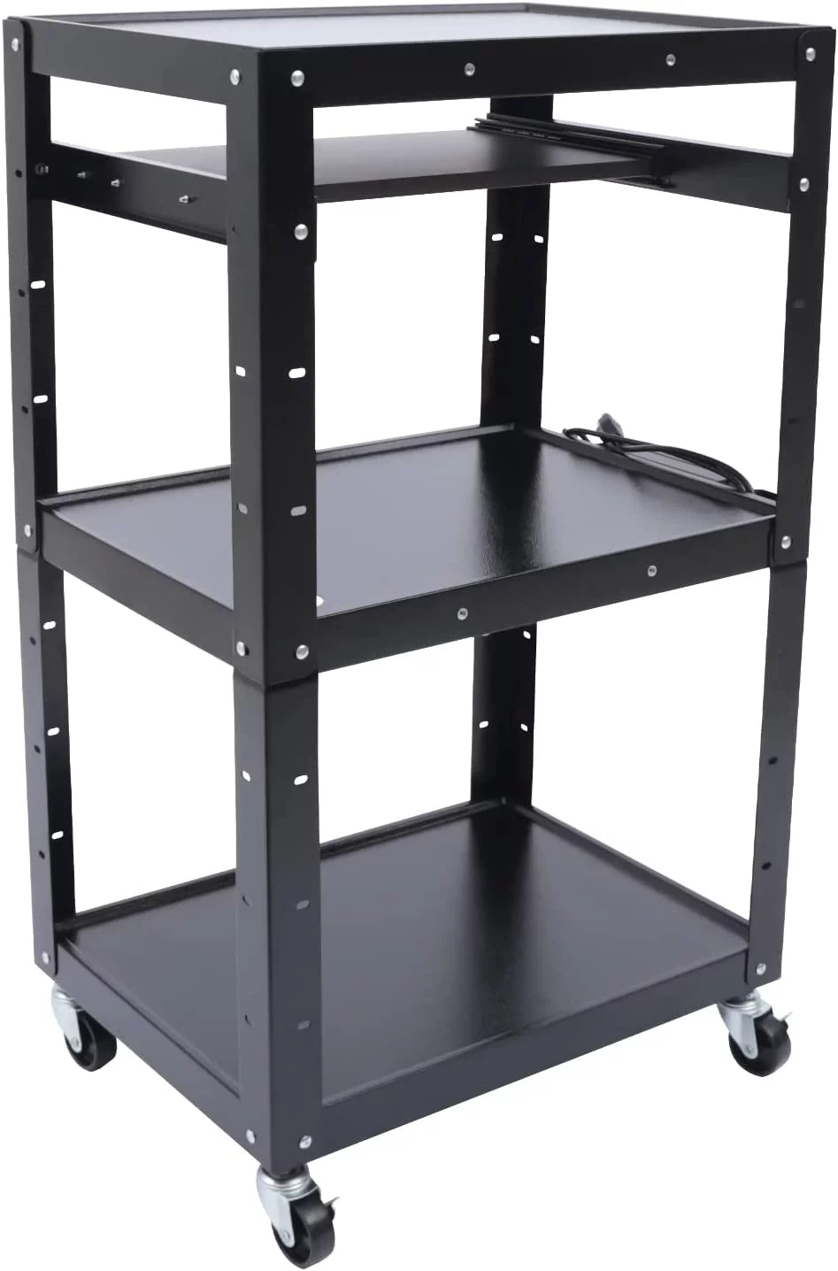 Height Adjustable Utility Cart with Keyboard Tray R65050