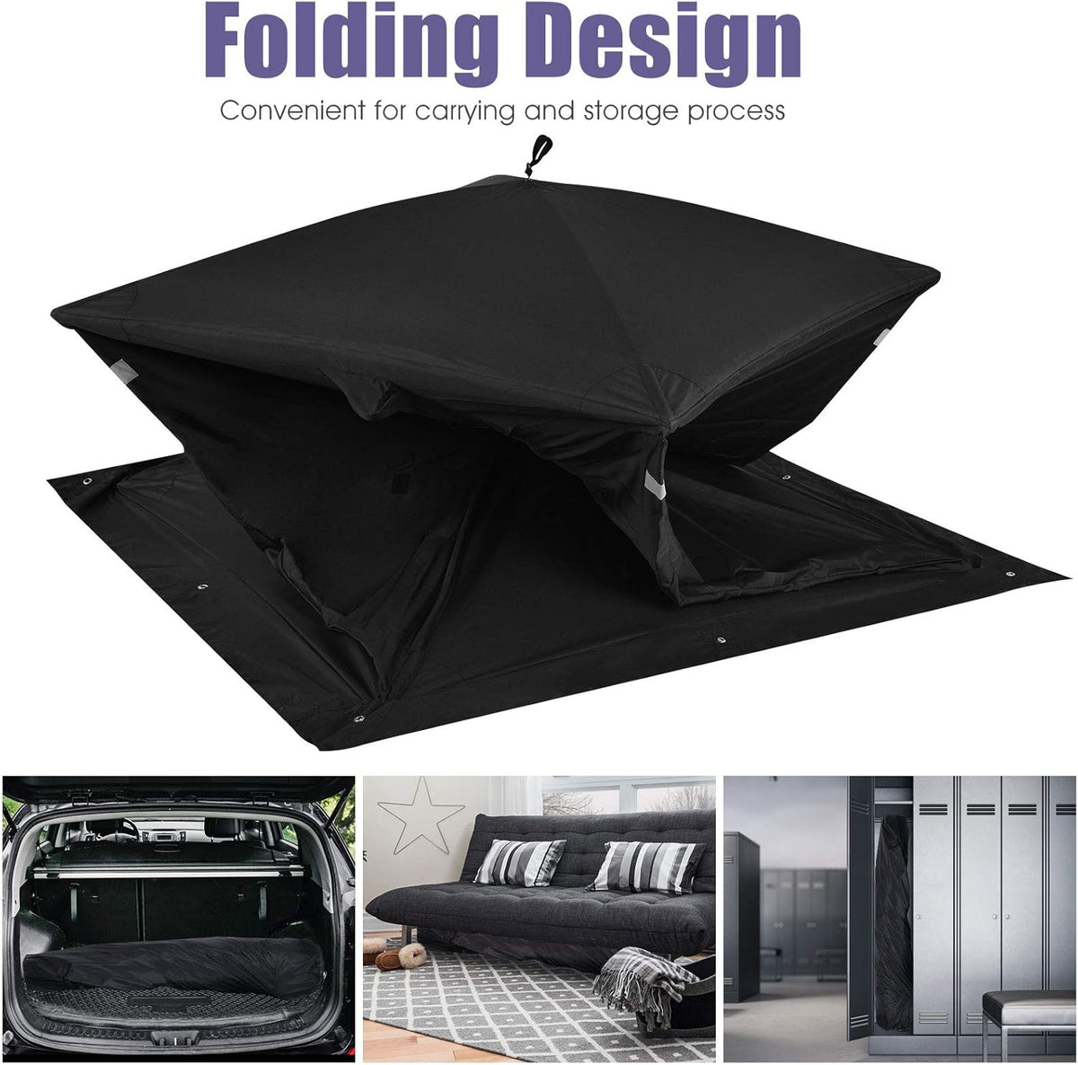 Pop-up Waterproof 2-Person Ice Fishing Tent with Carry Bag Y276