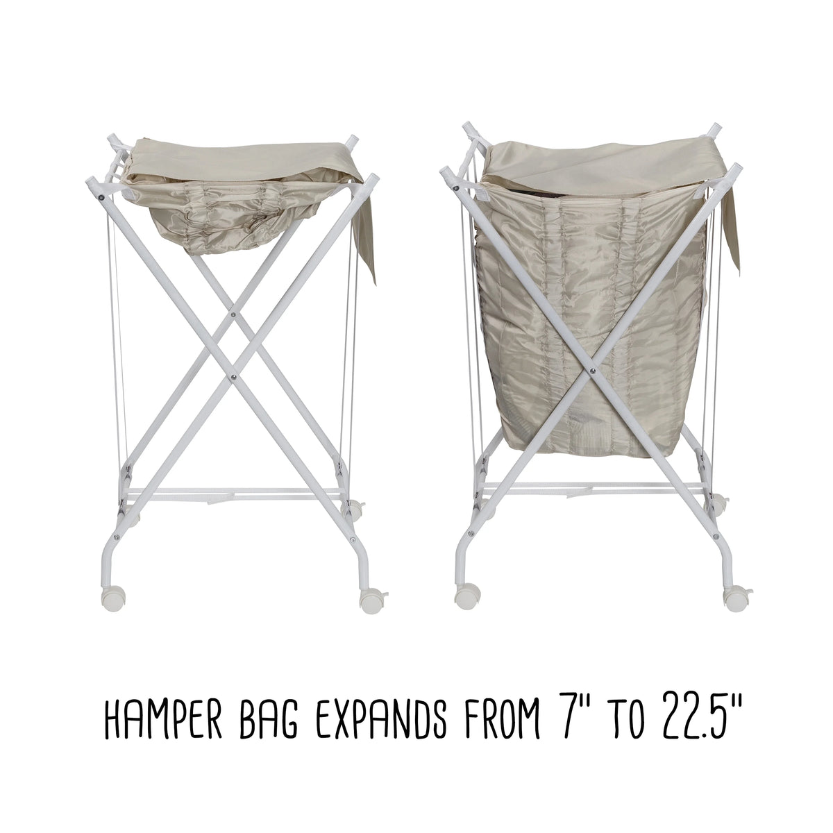 Steel Folding Laundry Hamper with Removable Bag X94623