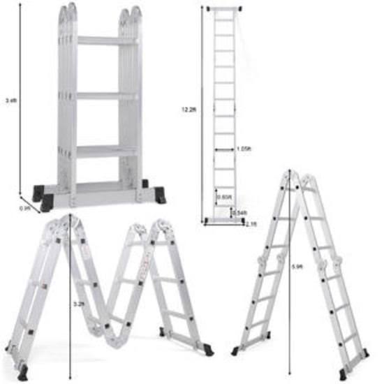 12.5ft Aluminum Folding Scaffold Ladder R831229