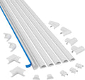 Small Cord Cover Kit, 30FT Self-Adhesive Wire Hider, Cable Raceway C11178