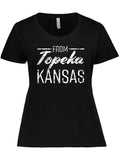 White Distressed Text Women's Plus Size T-Shirt B740378