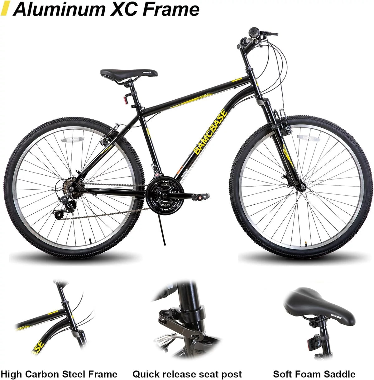 26 27.5 Inch Mountain Bike 21 Speeds Hardtail Bicycle A5835