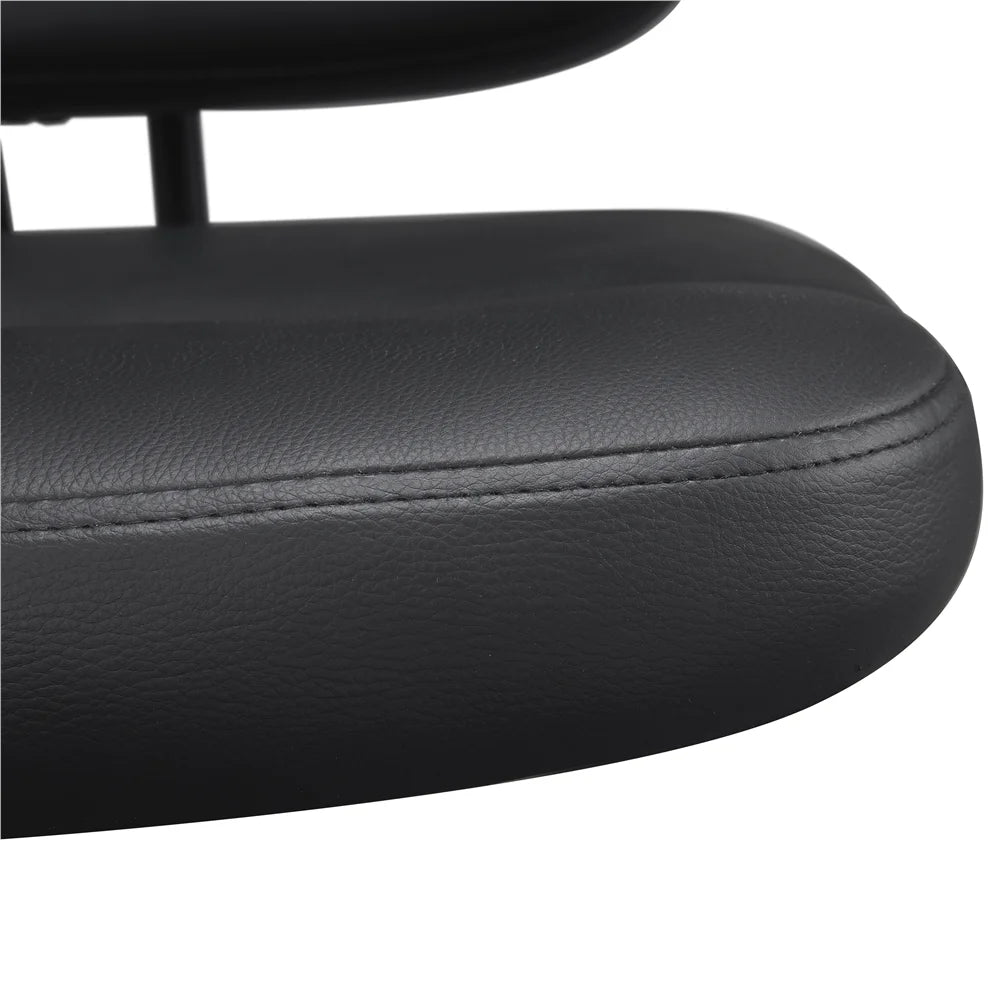 Black Faux Leather Adjustable Armless Office Chair M92105