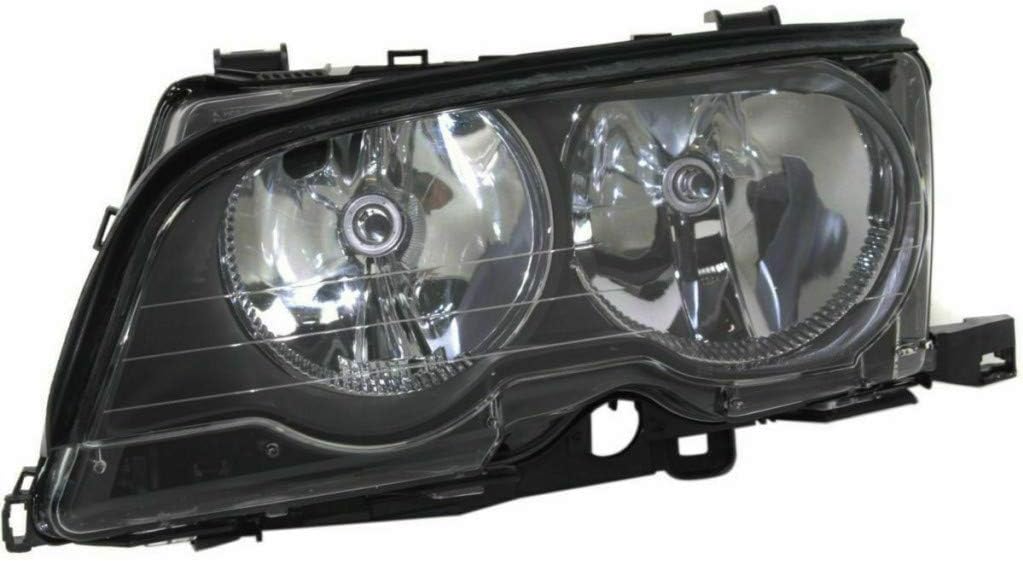 2002-2006 BMW 325i Headlight Assembly Driver Side Black Housing O455147