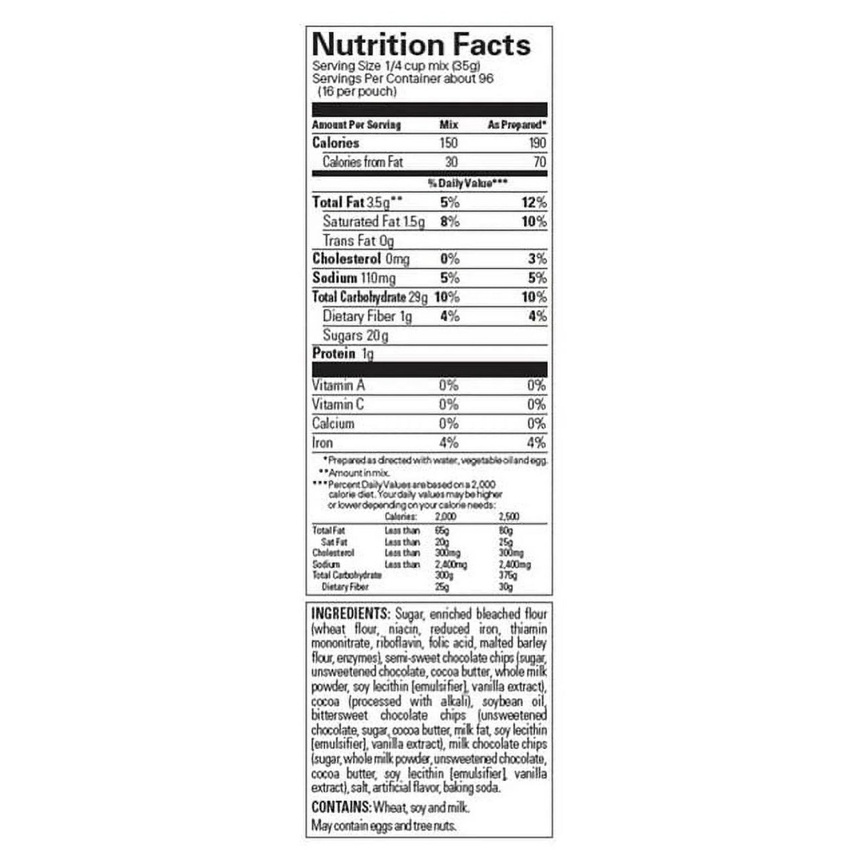 Triple Chocolate Brownie Mix, 6-Count N35824