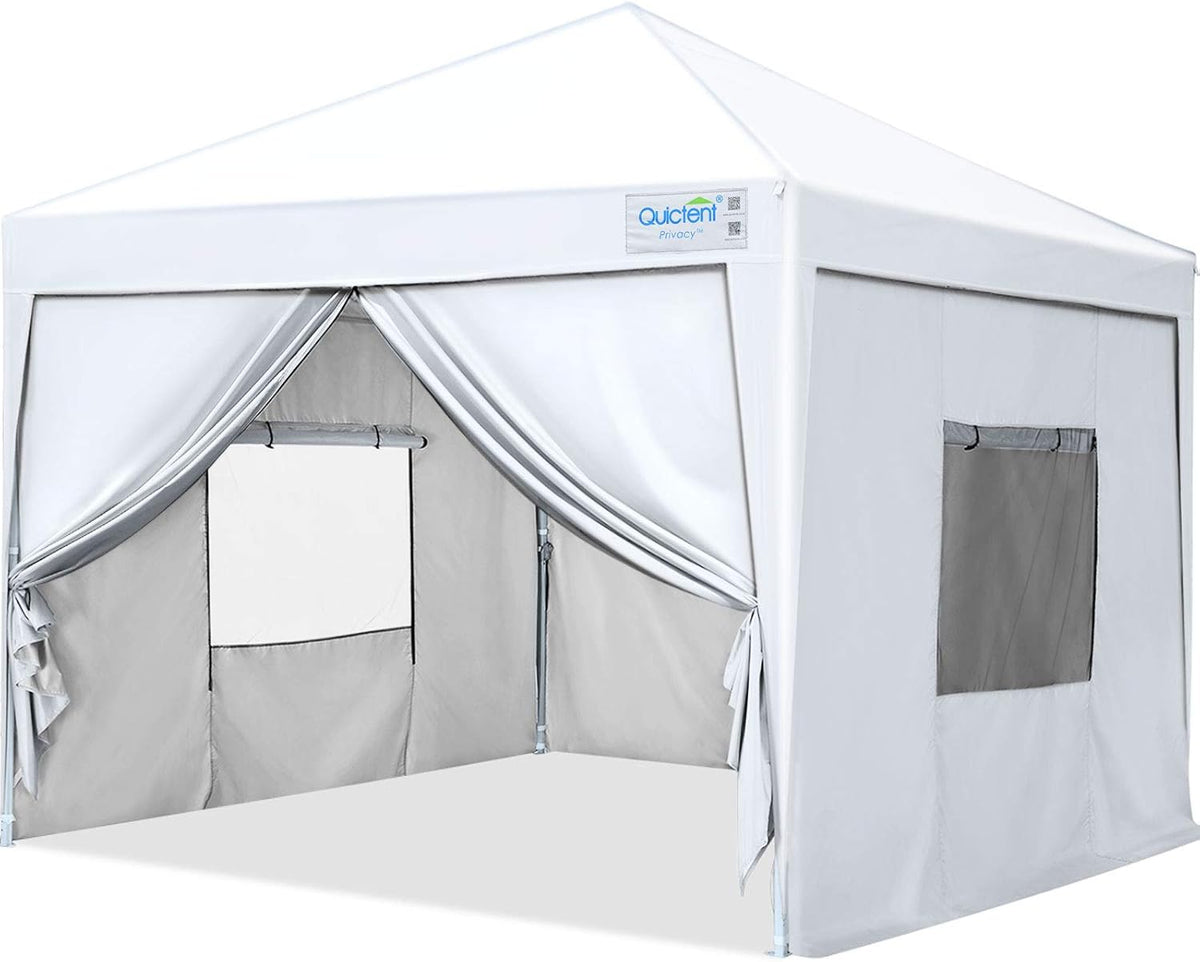 8x8 Pop up Canopy Tent with Sidewalls and Mesh Windows N552