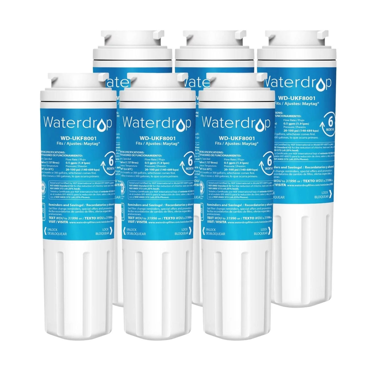 6 Pack Water Filter Replacement J287