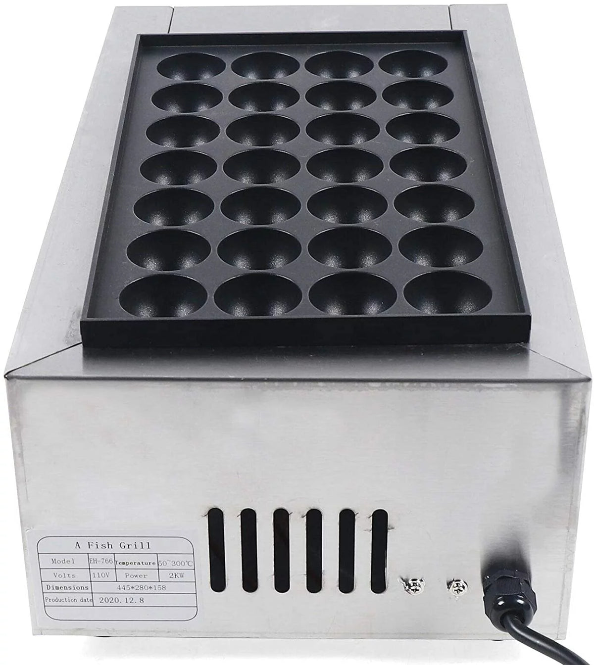 28 Holes Electric Takoyaki Grill Pan 2000W H17742