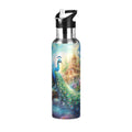20 oz Insulated Stainless Steel Water Bottle with Straw Lid X826324