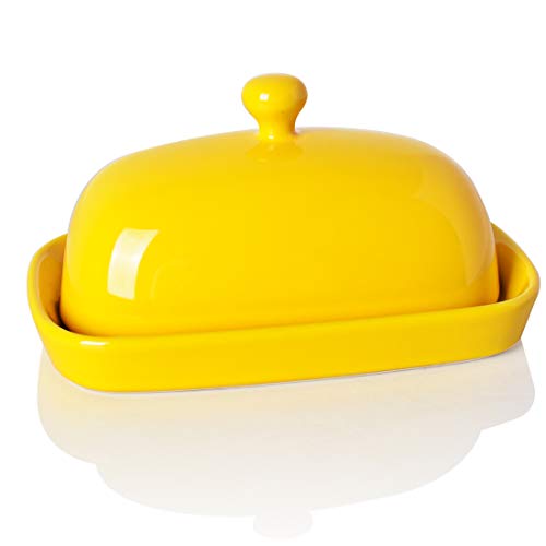 White Ceramics Butter Dish with Lid N486988