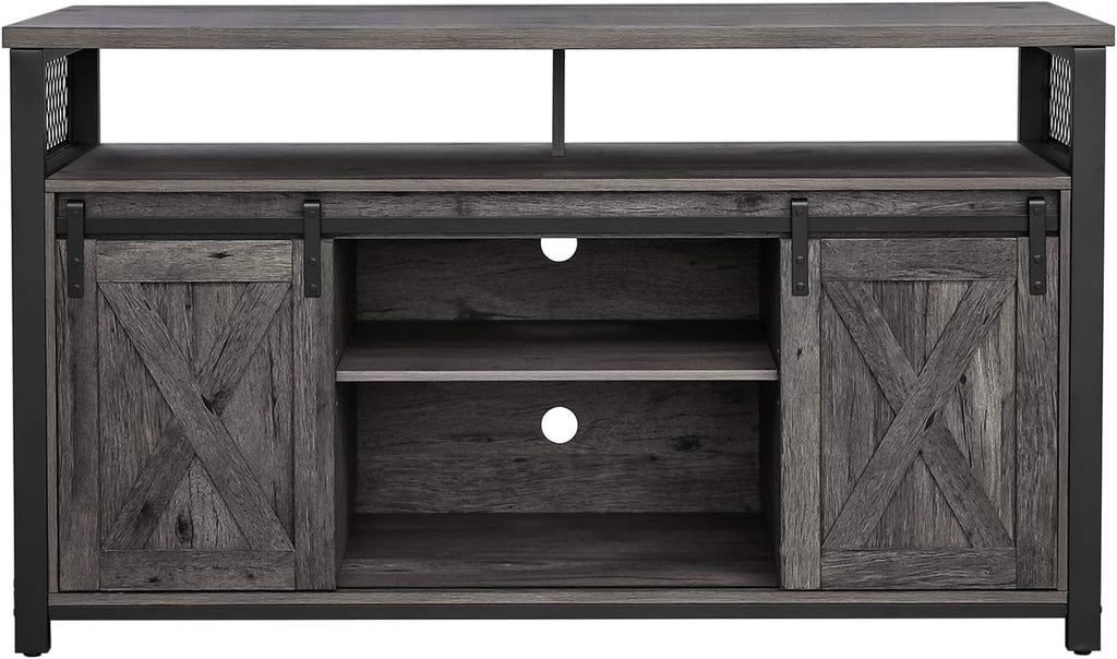 Charcoal Gray and Black TV Cabinet for 55-inch TVs G486