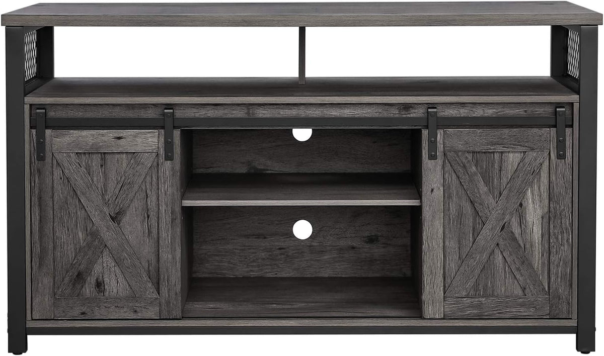 Charcoal Gray and Black TV Cabinet for 55-inch TVs G486