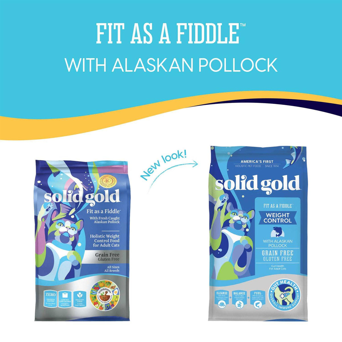 Solid Gold Grain-Free Alaskan Pollock Dry Cat Food A124