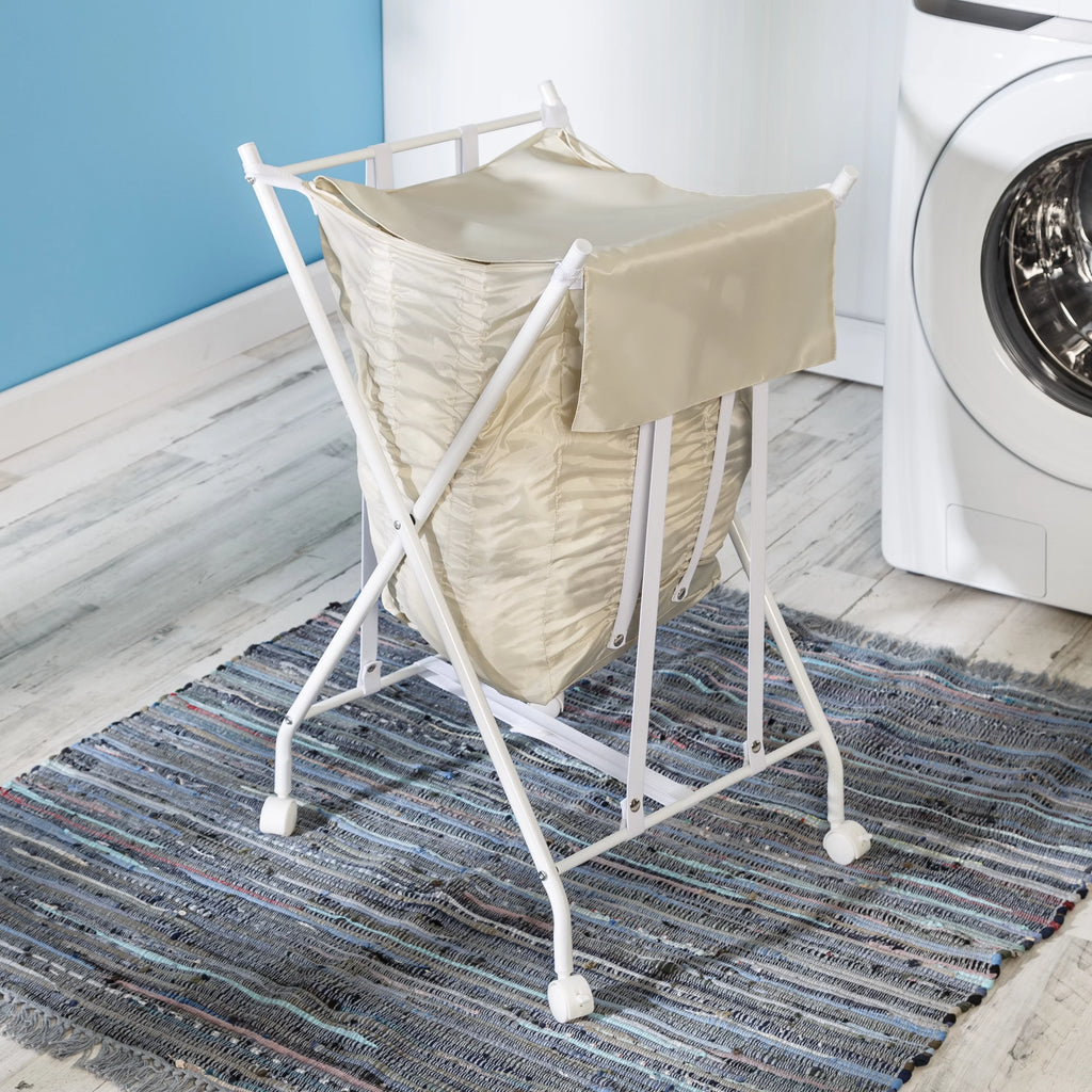 Steel Folding Laundry Hamper with Removable Bag X94623