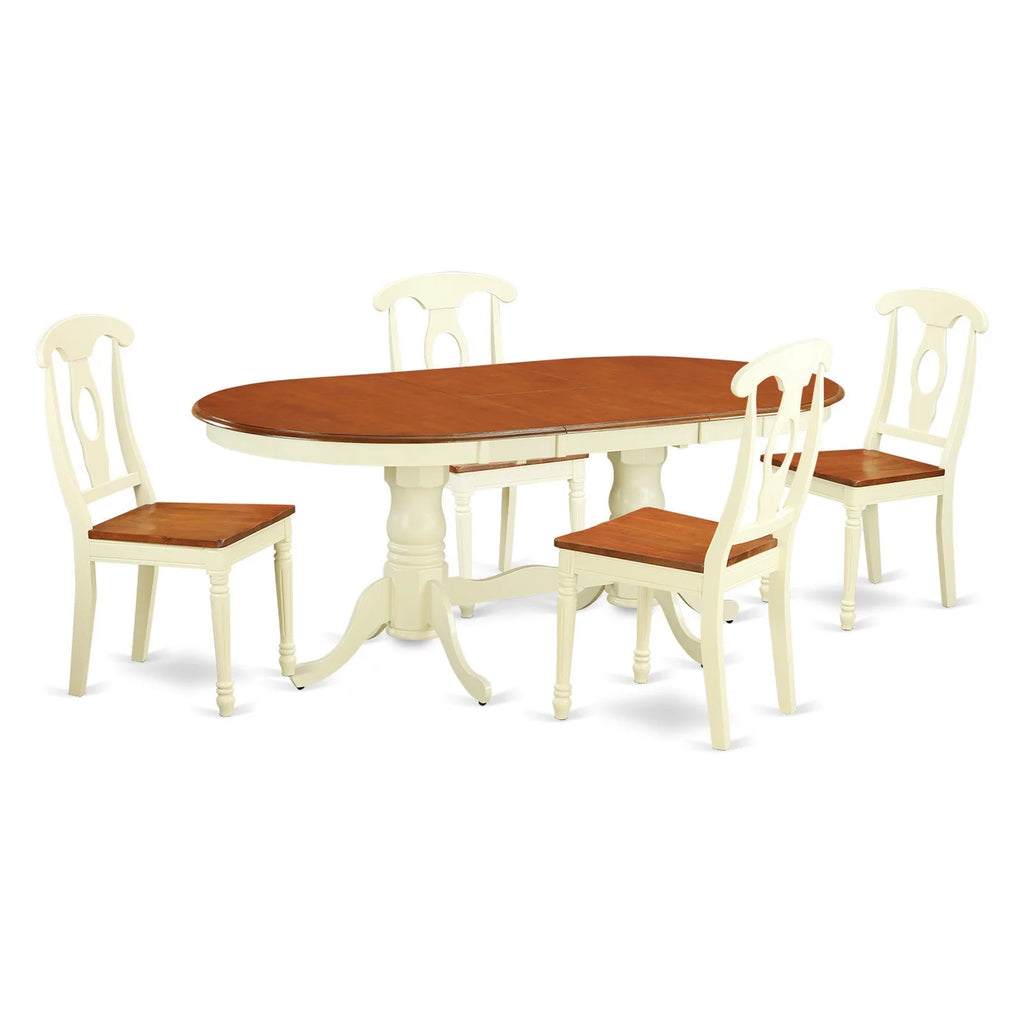 Black Cherry 5 Piece Oval Wood Dining Set A328744