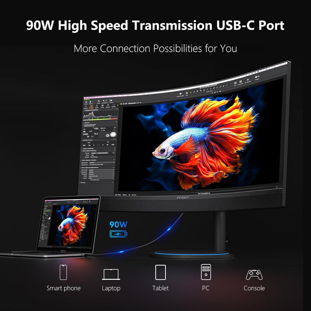 34" Curved Ultrawide Gaming Monitor 3440 x 1440p 165Hz Black P252