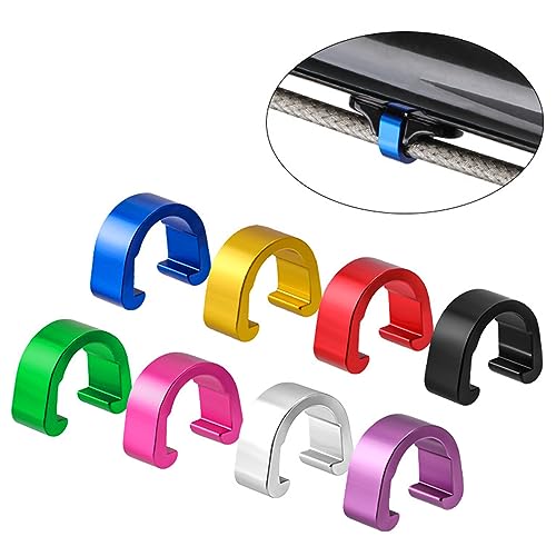 10 Pcs Aluminum Alloy Bike Cable C-clips Brake Derailleur Shifts Cable Clip C11039