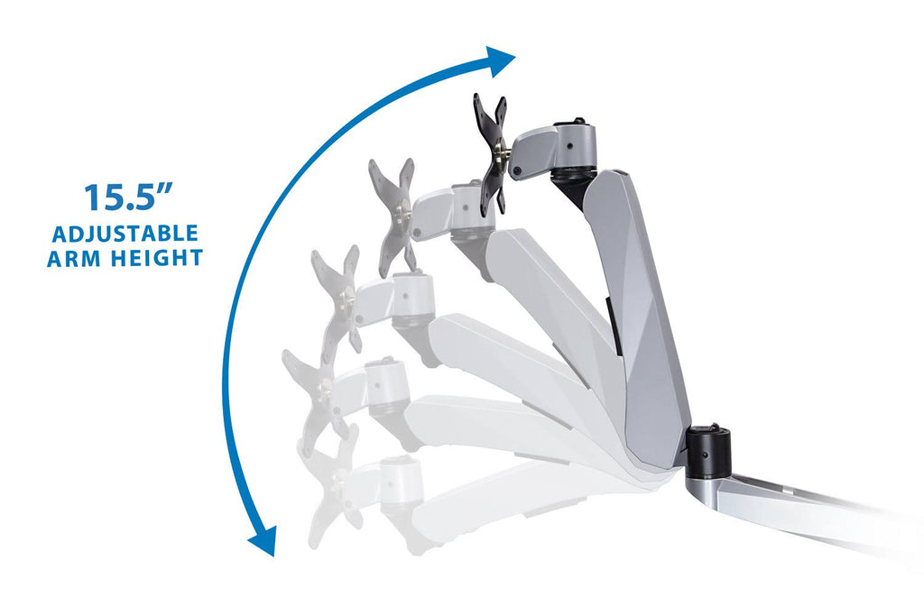 Silver Single LCD Monitor Desk Mount F760875