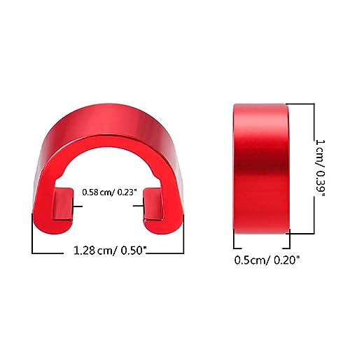 10 Pcs Aluminum Alloy Bike Cable C-clips Brake Derailleur Shifts Cable Clip C11039