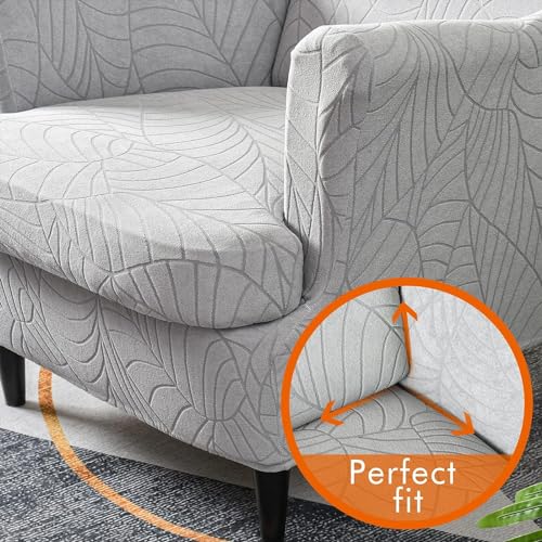 Waterproof Stretch Wingback Chair Slipcovers 2 Pieces H275