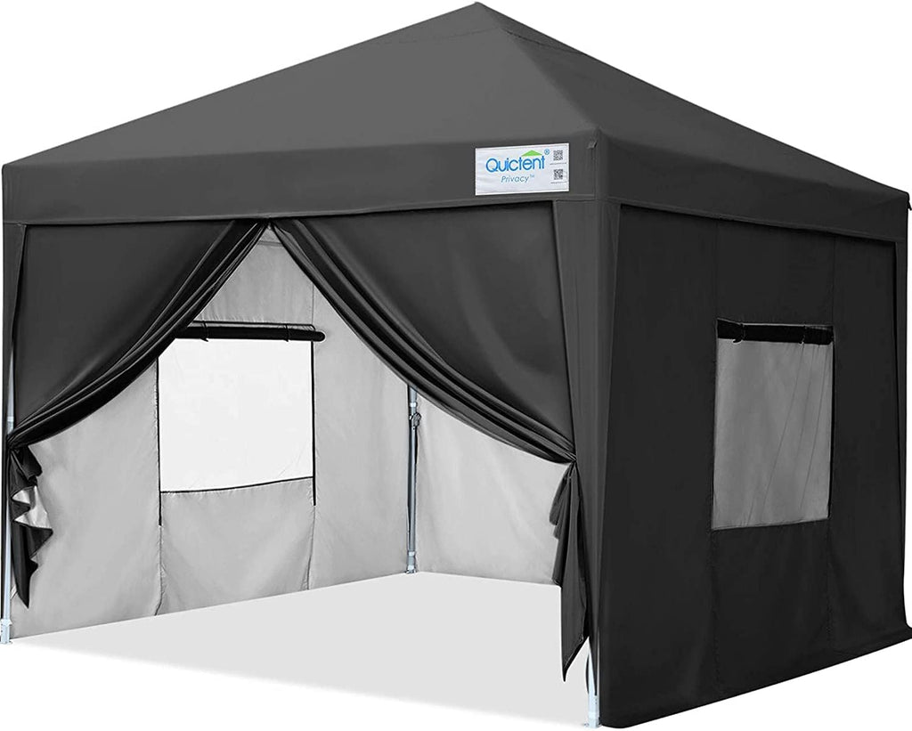 8x8 Pop up Canopy Tent with Sidewalls and Mesh Windows N552