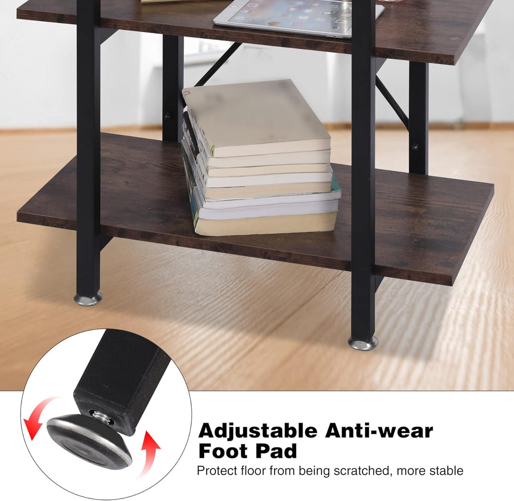 4-Shelf Wood and Metal Bookshelf N297
