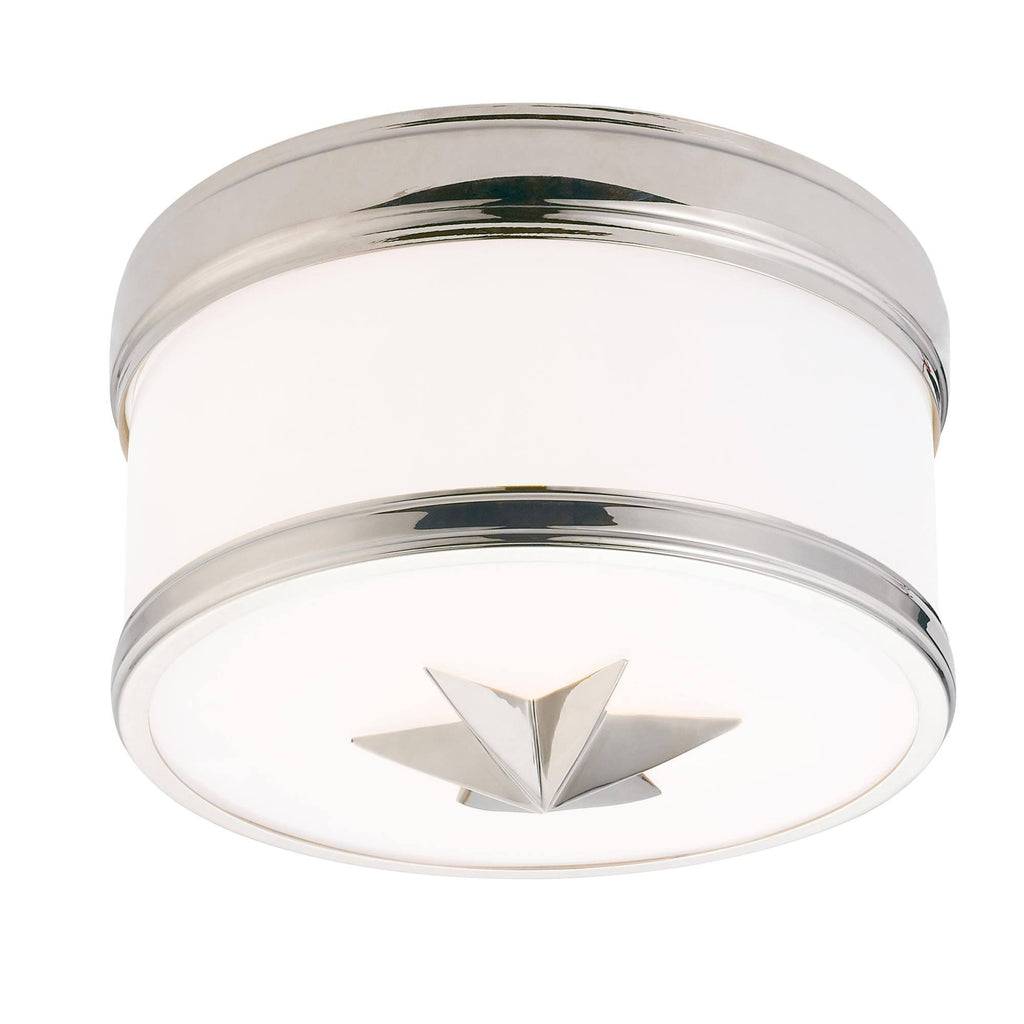 1 Light Polished Nickel Flush Mount G591