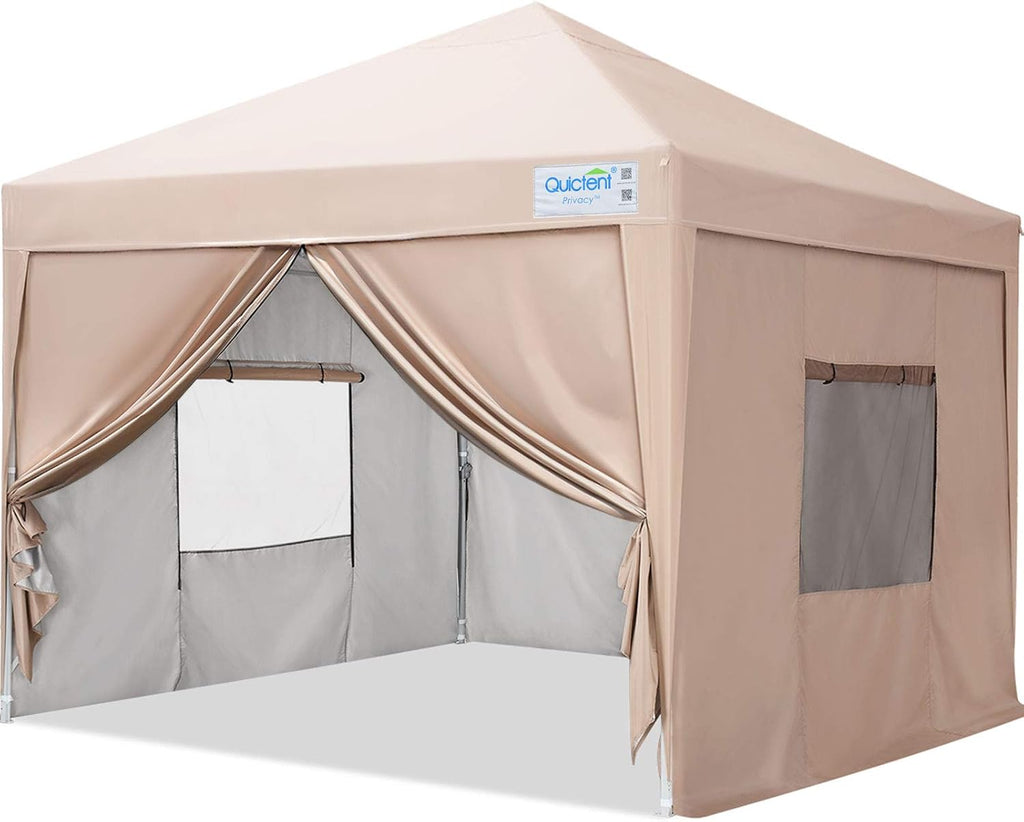8x8 Pop up Canopy Tent with Sidewalls and Mesh Windows N552