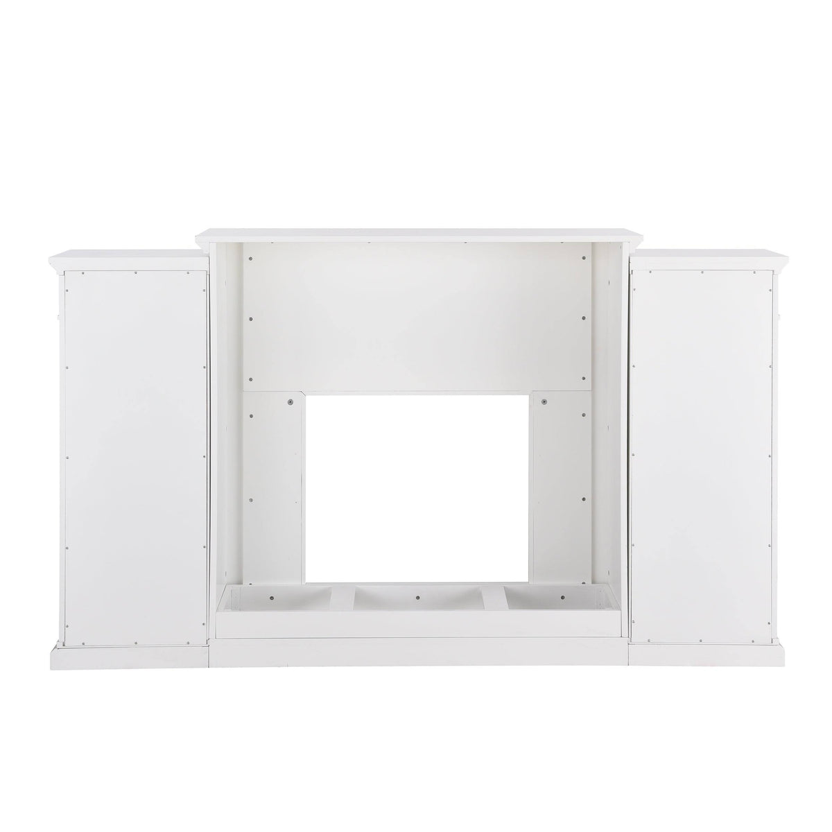 White Electric Fireplace Bookcase F4019