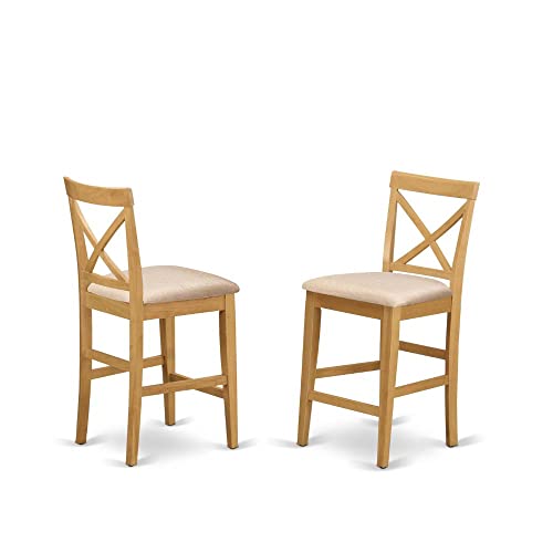 7 Piece Kitchen Counter Height Set with Rectangle Table and 6 Wooden Chairs I2335