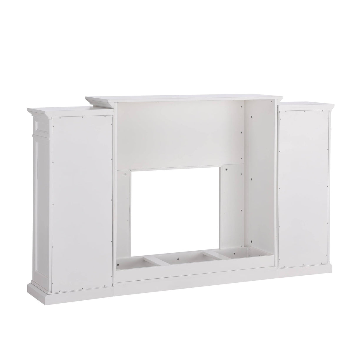 White Electric Fireplace Bookcase F4019