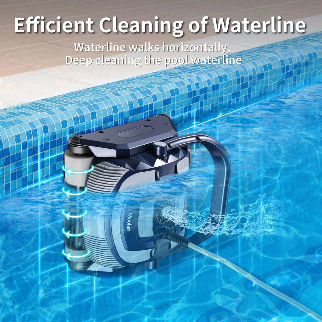 Automatic Robotic Pool Vacuum Cleaner with Self-Parking, Blue E6192