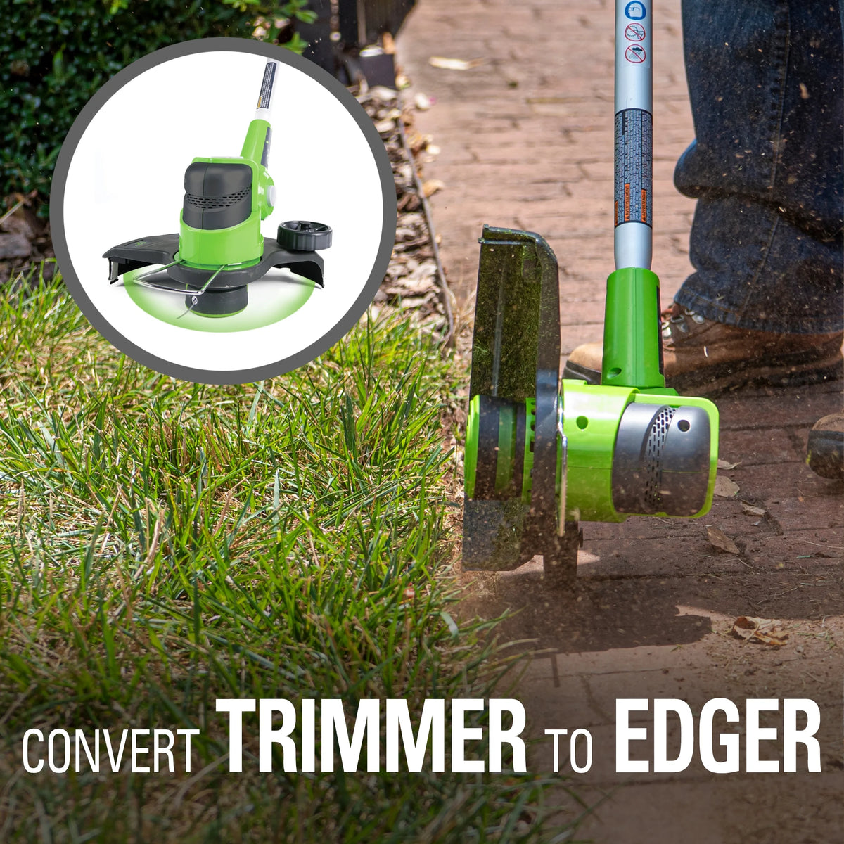 24V 12 inch Cordless String Trimmer/Edger with 2.0 Ah Battery and Charger K224