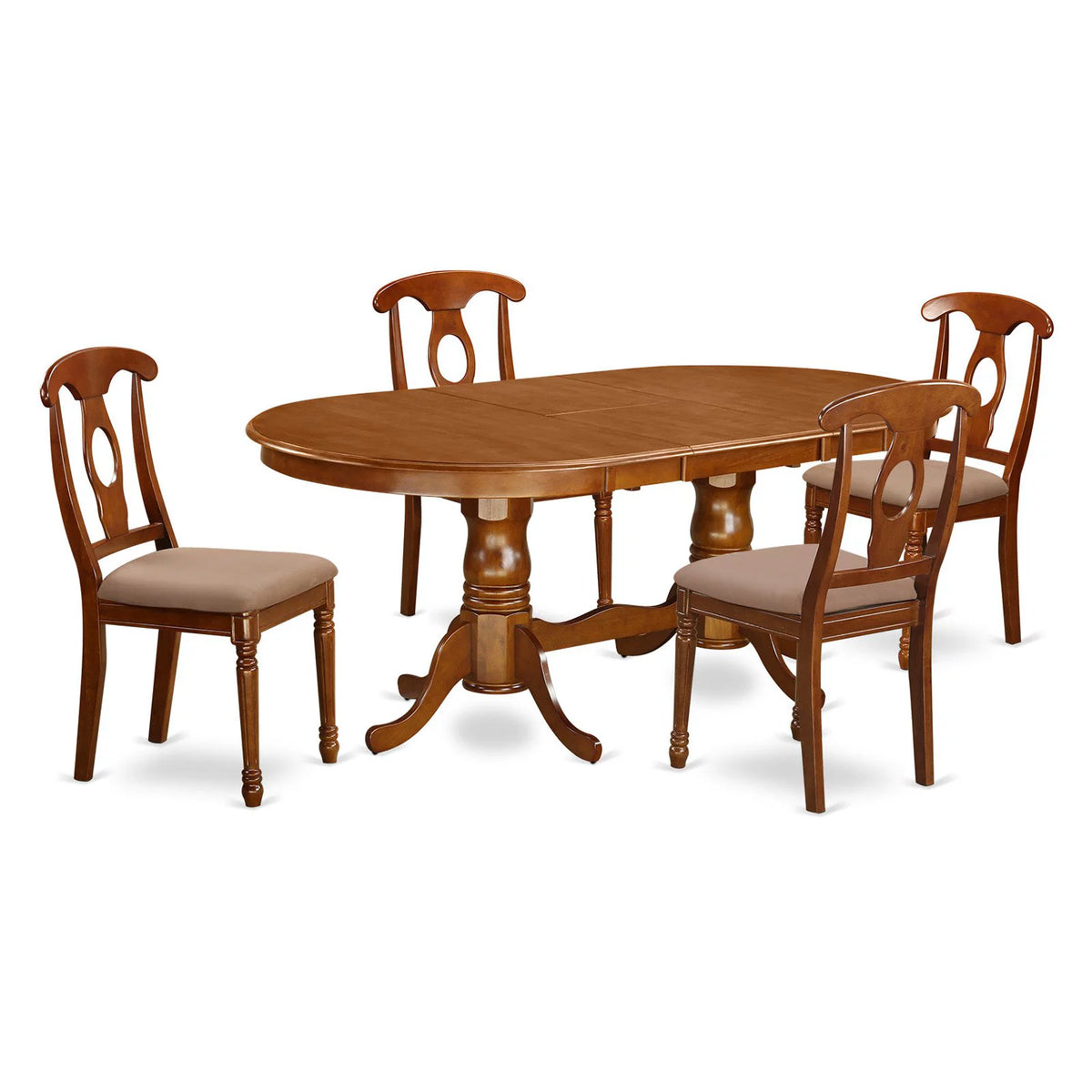 Black Cherry 5 Piece Oval Wood Dining Set A328744
