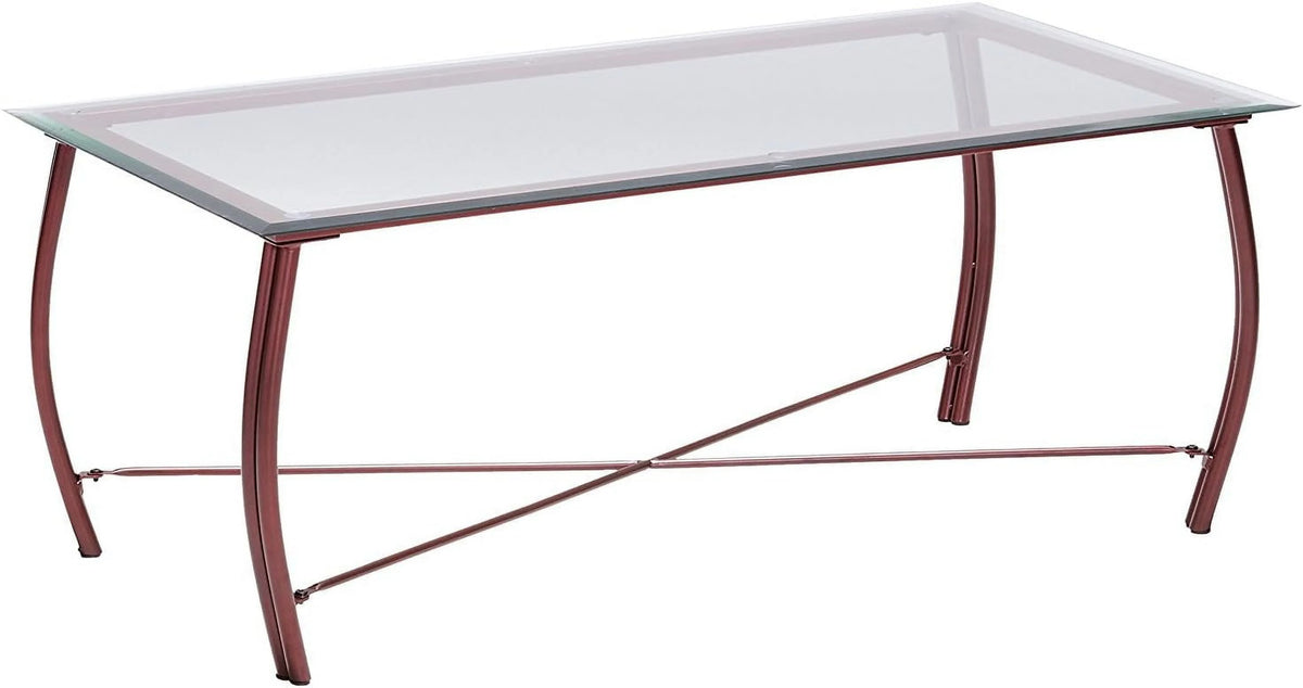 3 Piece Beveled Glass Coffee Table & 2 End Tables Set Y719666