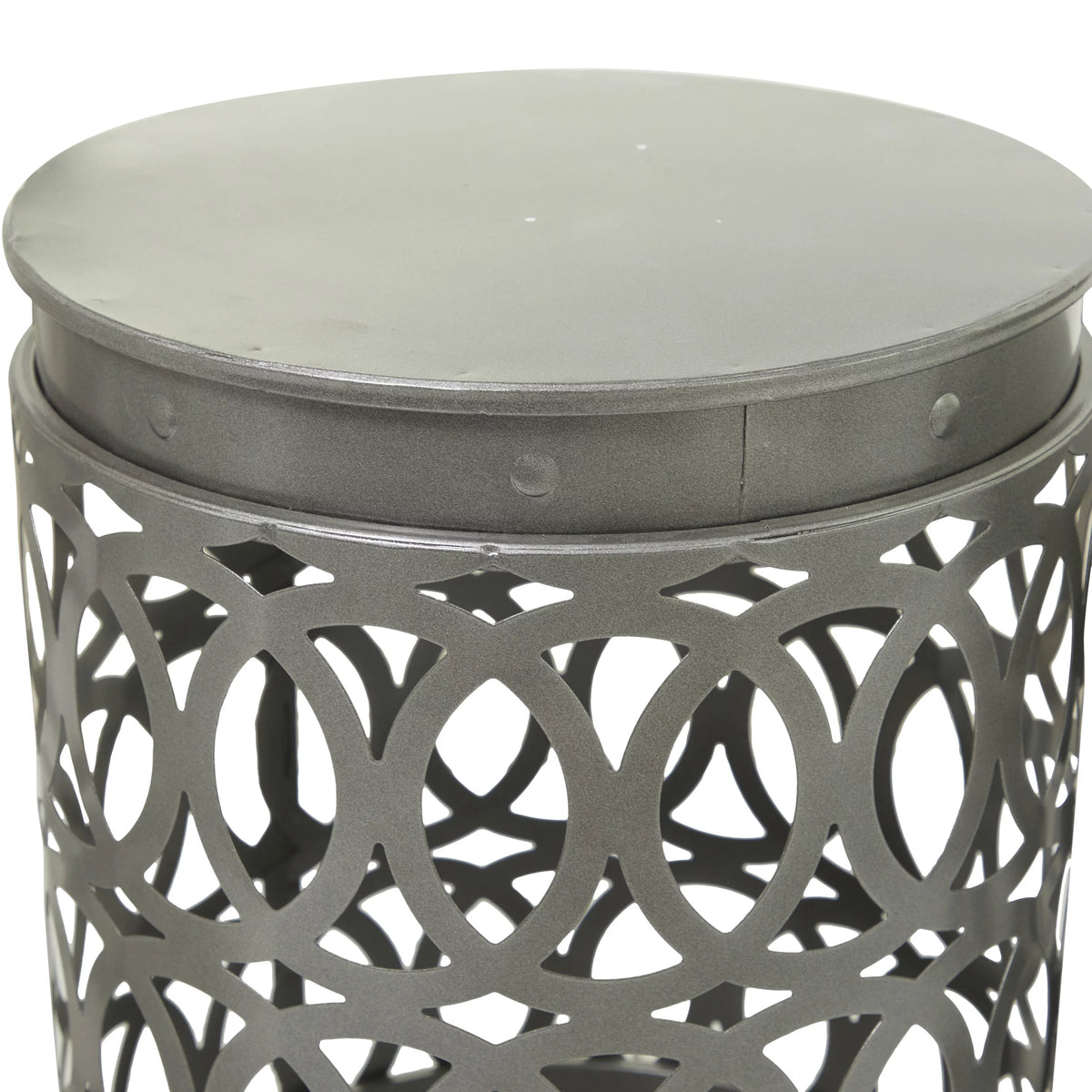 16" x 23" Multi Colored Metal Nesting Accent Table, 3-Pieces H418