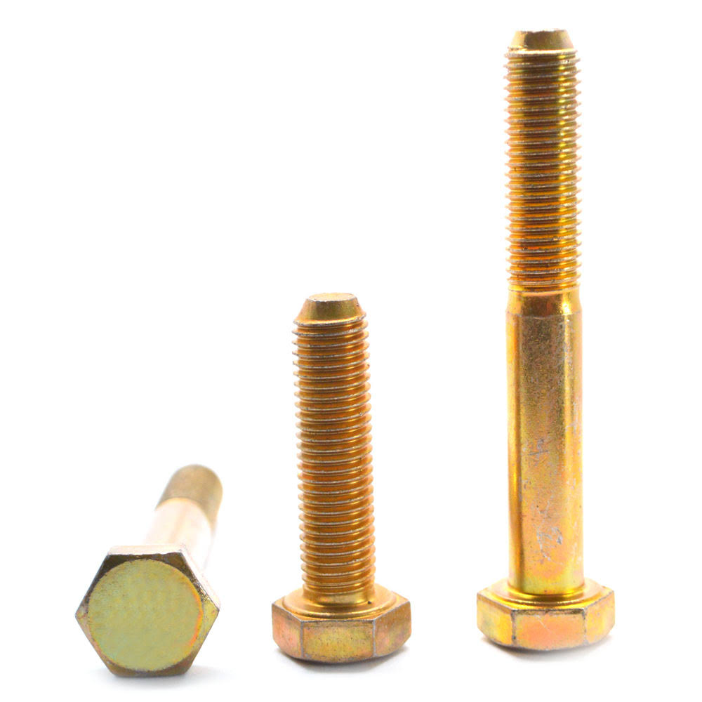 Hex Cap Screw Alloy Steel Yellow Zinc Plated U5300