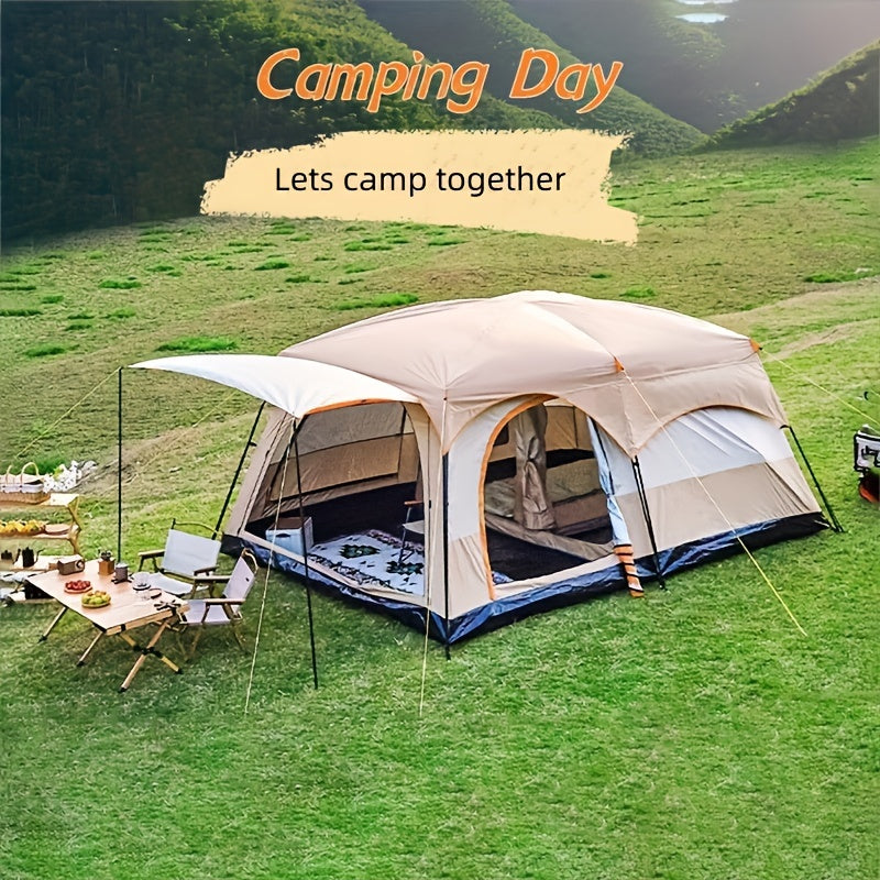 10-Person All-Season Rainproof Camping Tent with 2 Bedrooms W2050