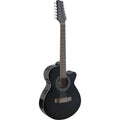 Black 12-String Acoustic-Electric Concert Guitar J348
