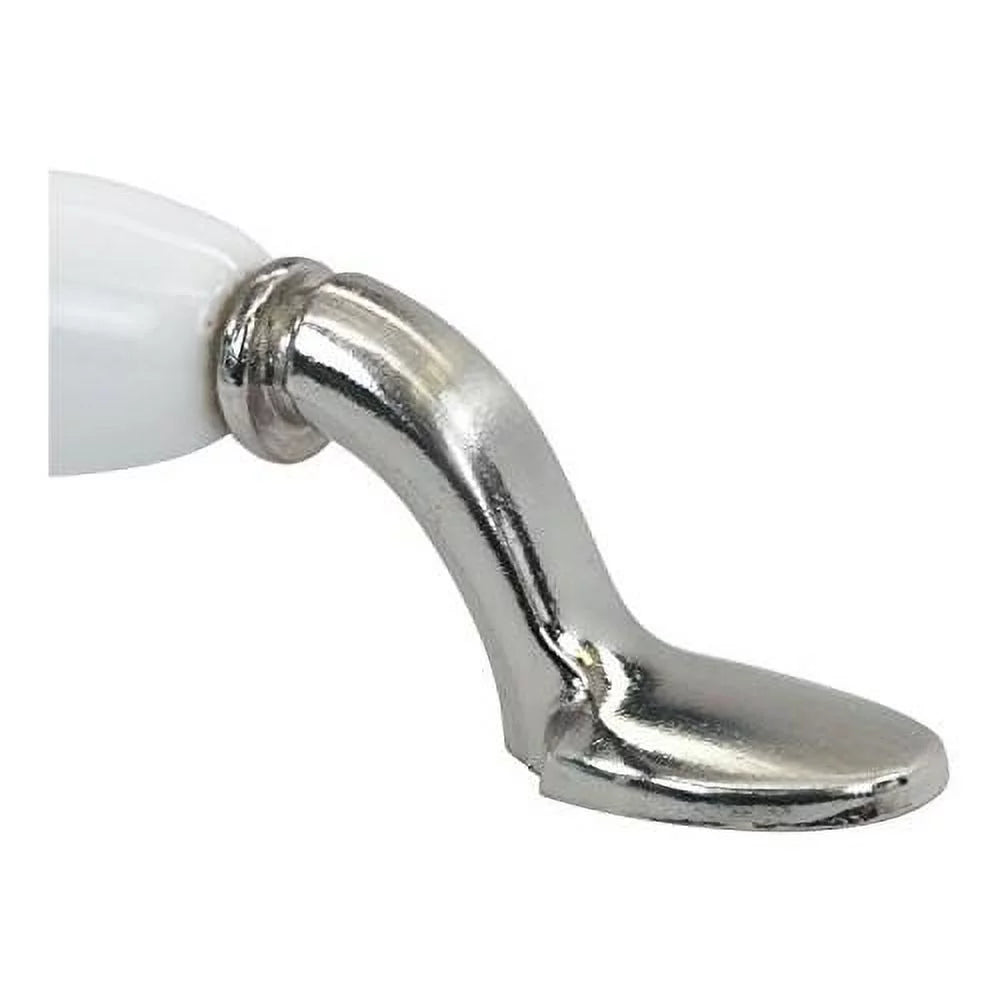 3" Hole Arch Brushed White Cabinet Pull Handle V95614