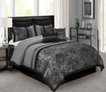 7 Piece Queen Gray Comforter Bed in a Bag Q266266